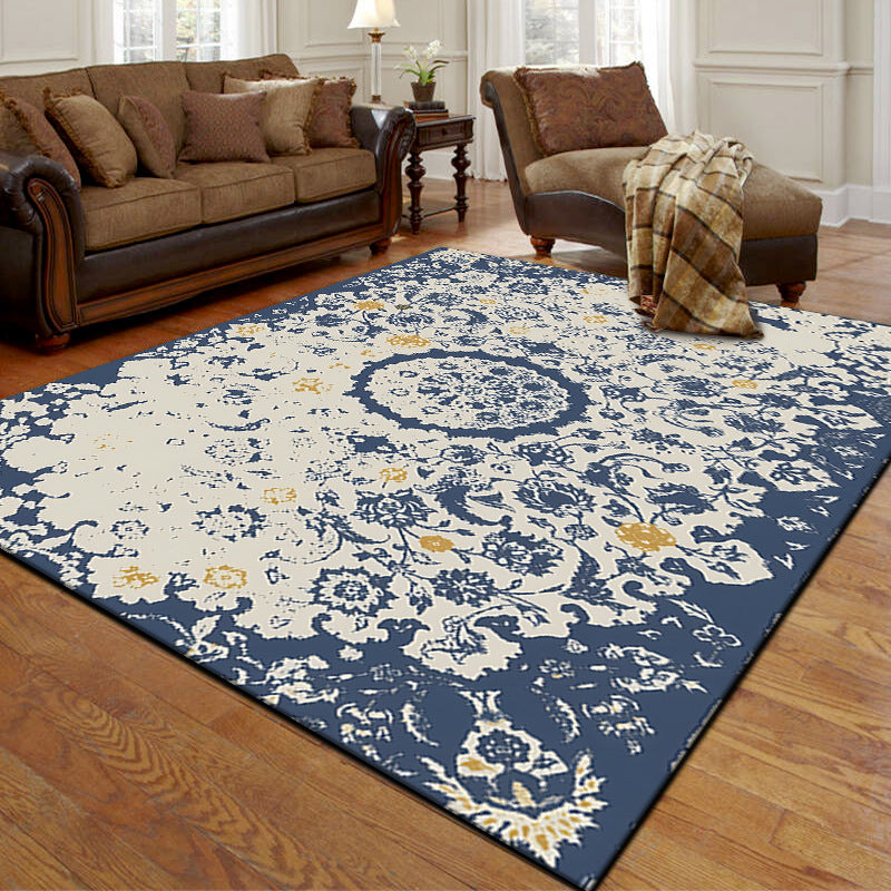 Retro Living Room Carpet Easy-care Wear-resistant Floor Mat