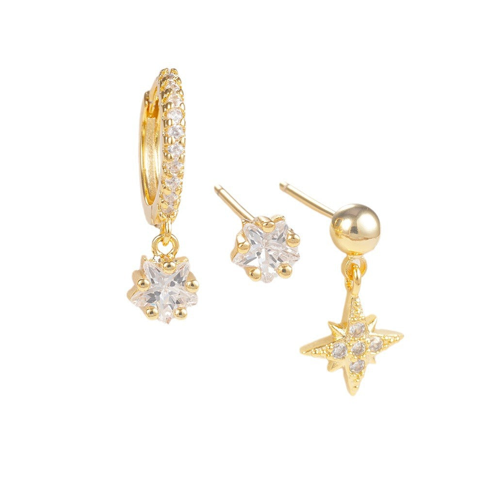 Fashion Tassel Earrings Micro Inlaid Zircon