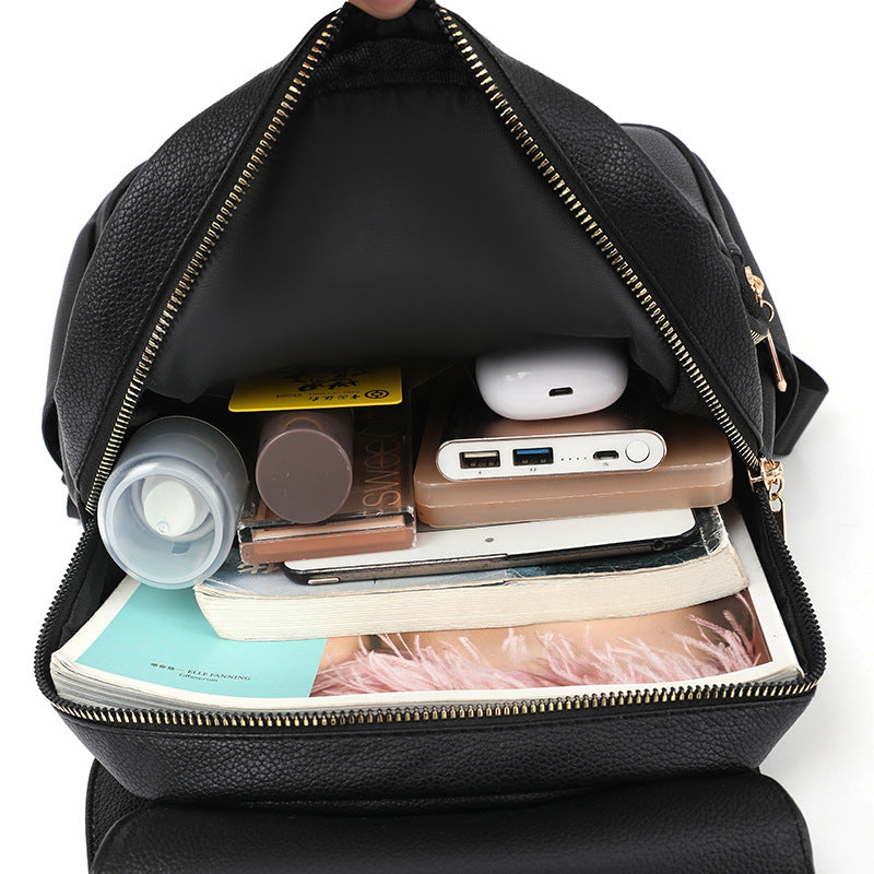 Casual Leather Women's Advanced Texture Backpack