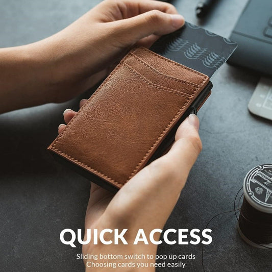 Anti-theft Card Swiping Bag Sleeve Aluminum Alloy Side Push