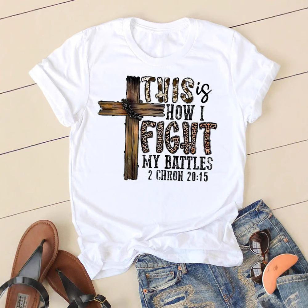 Letter Style Cute Sweet Short Sleeve Fashion Women Print