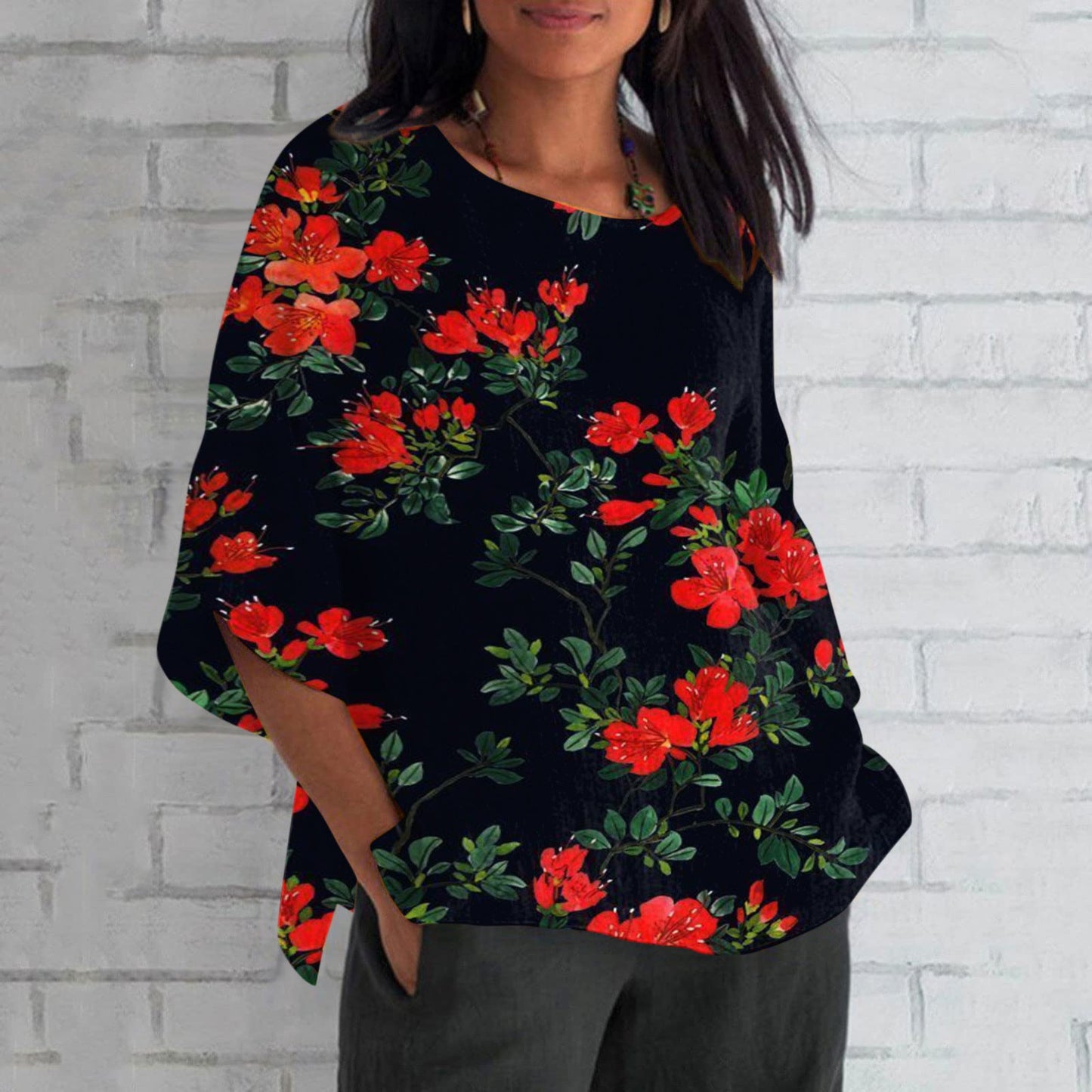 Women's 3D Printed Long Sleeved T-shirt