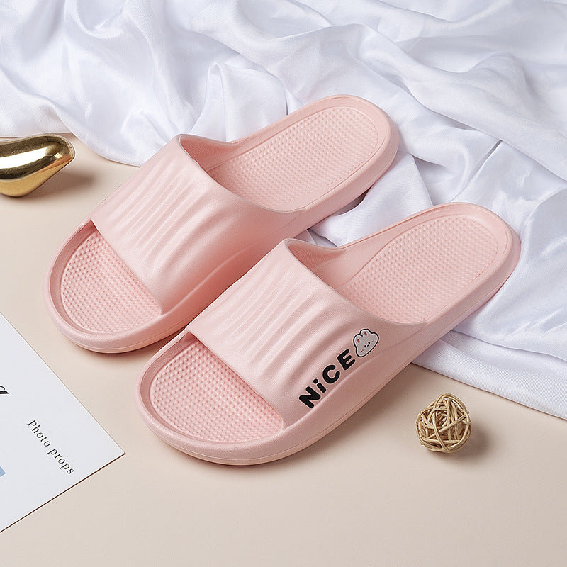 Bathroom Household Minimalist Cartoon Pattern Slippers