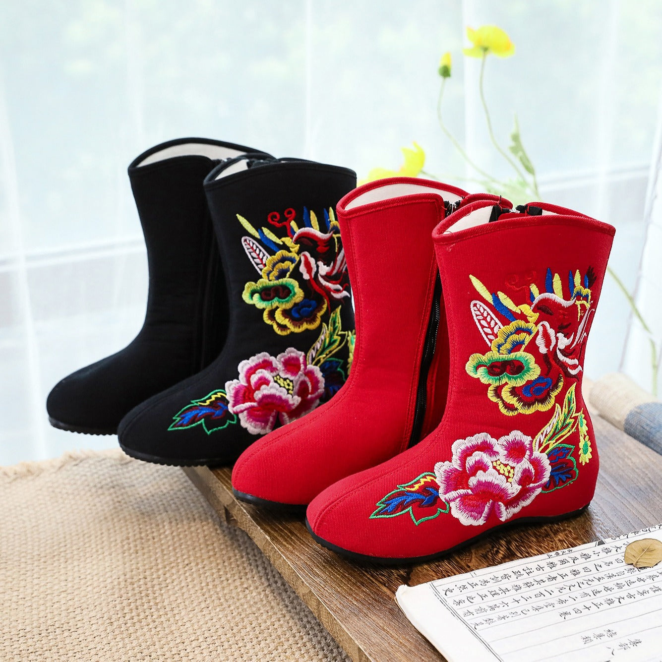 Embroidered Cloth Phoenix Peony Embroidered Women's Shoes