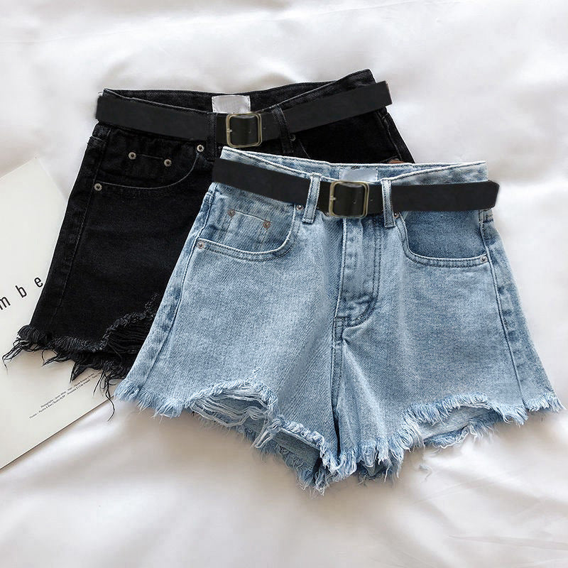 Fashion Leisure Ripped Denim Shorts For Women