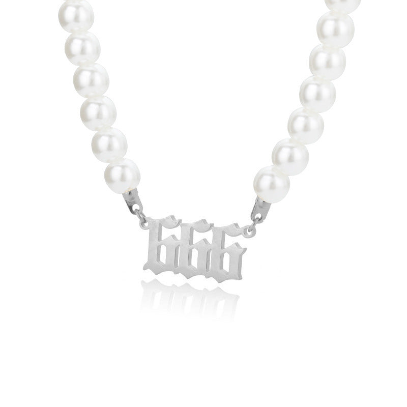 Affordable Luxury Stainless Steel Digital Pendant Necklace Simple