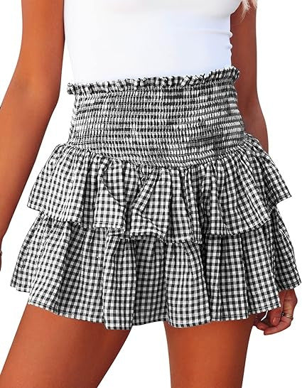 Cake Plaid Fashion Skirt