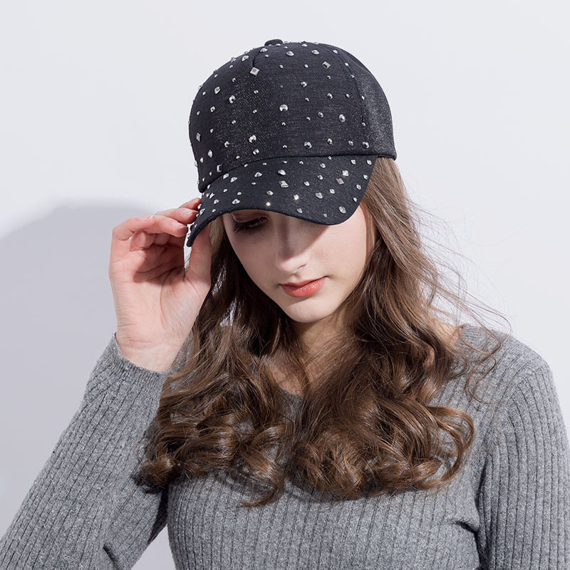 New Korean Style Summer Women's Diamond Cap Casual