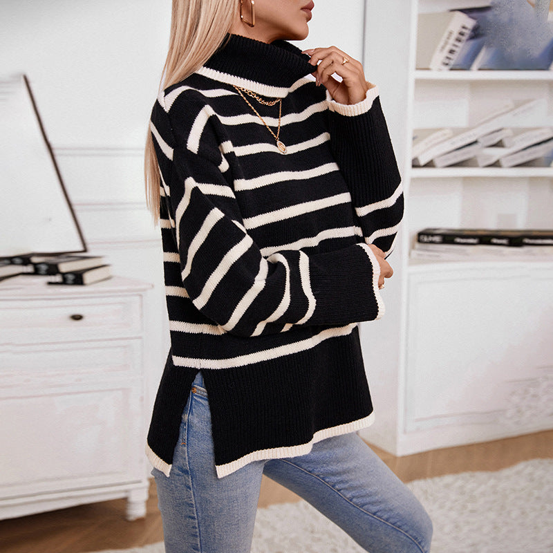 Knitted Pullover Sweater Autumn And Winter Turtleneck Sweater Women
