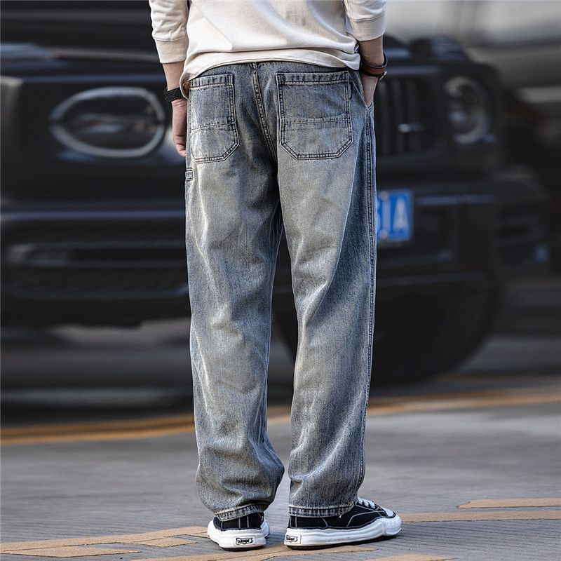 Men's Retro Simple Casual Wide-leg Pants