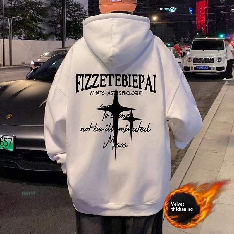 American High Street Print Heavy Hooded Loose