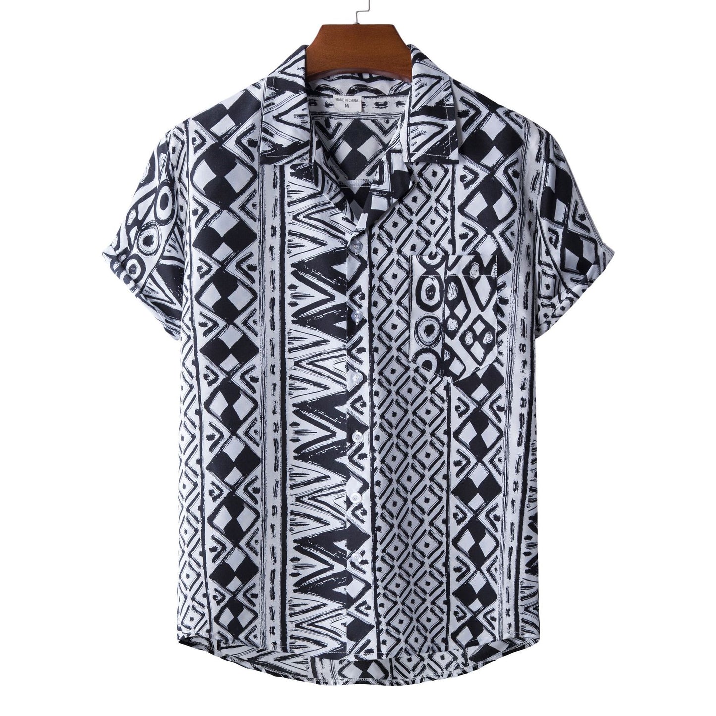Printed Short-sleeved Shirt For Men