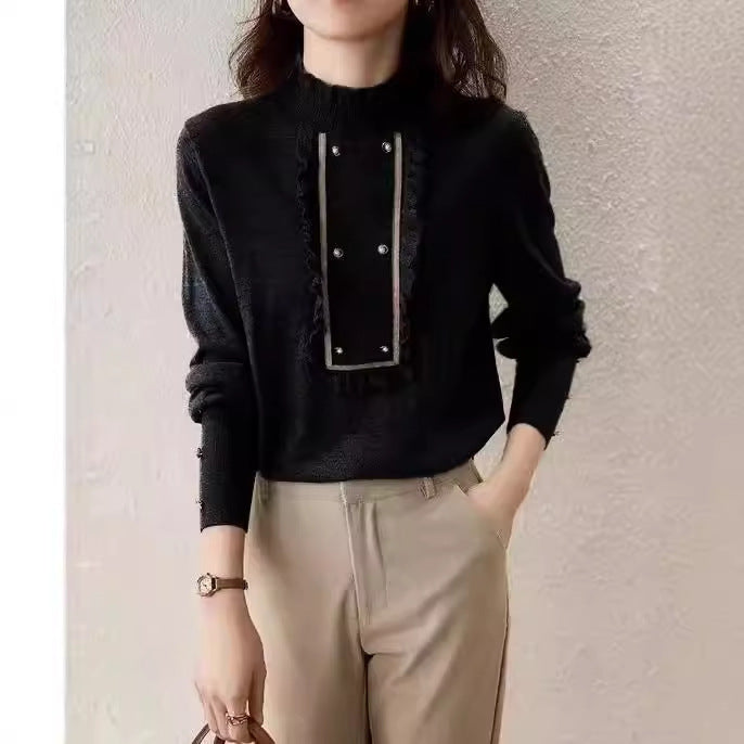 Women's Half Turtleneck Knitted Bottoming Shirt