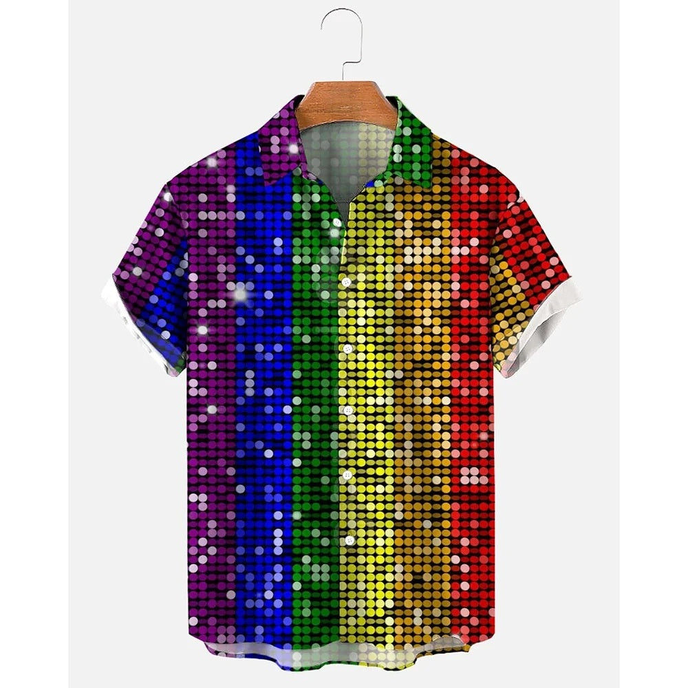 Men's Hawaiian Shirt Casual Button Short Sleeve