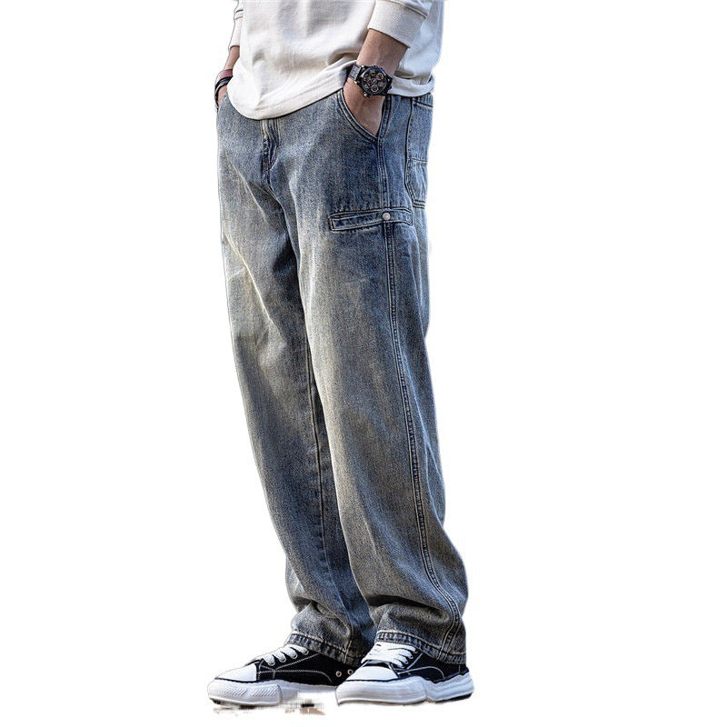 Men's Retro Simple Casual Wide-leg Pants