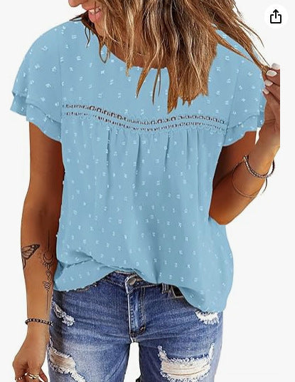 Bohemian Style Top Short Sleeve Summer Loose Shirt