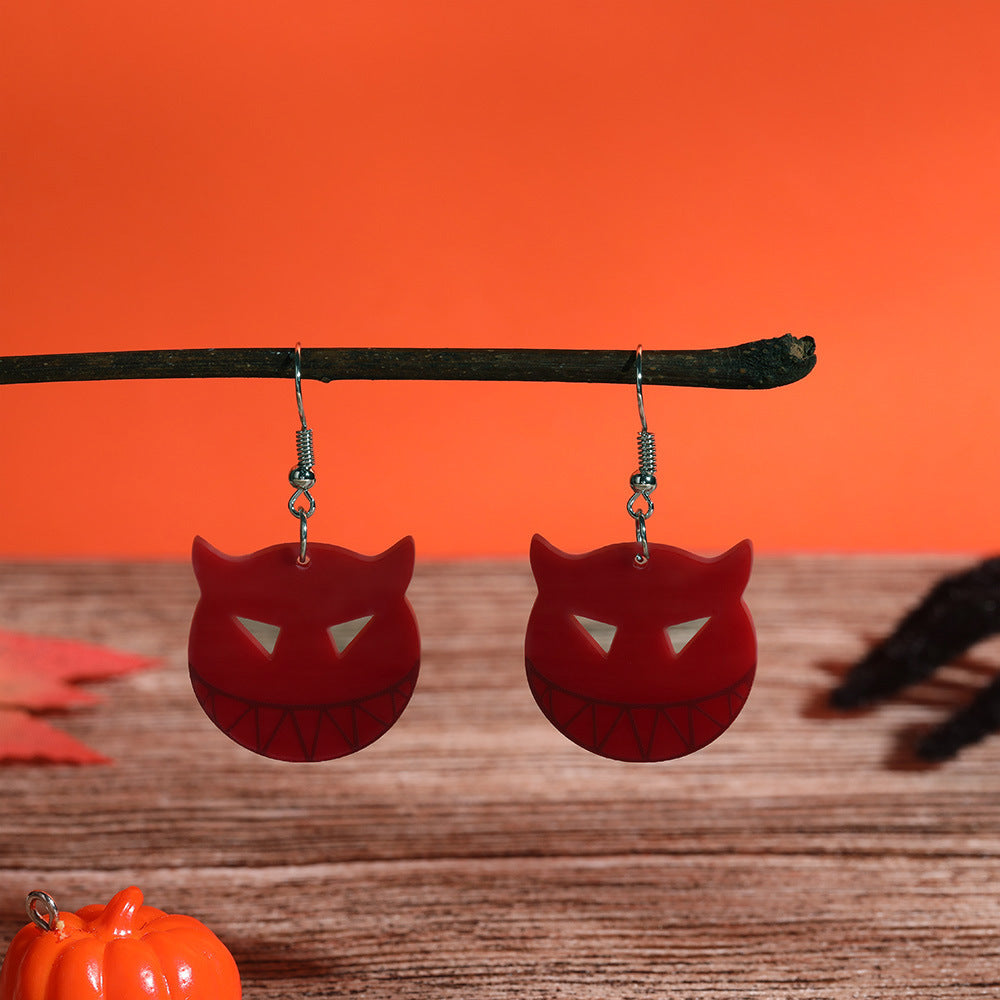 Environmental Acrylic Earrings Halloween Red Love