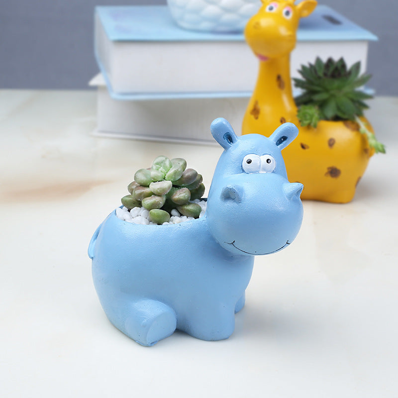 Cartoon Animal Resin Flower Pot Gardening