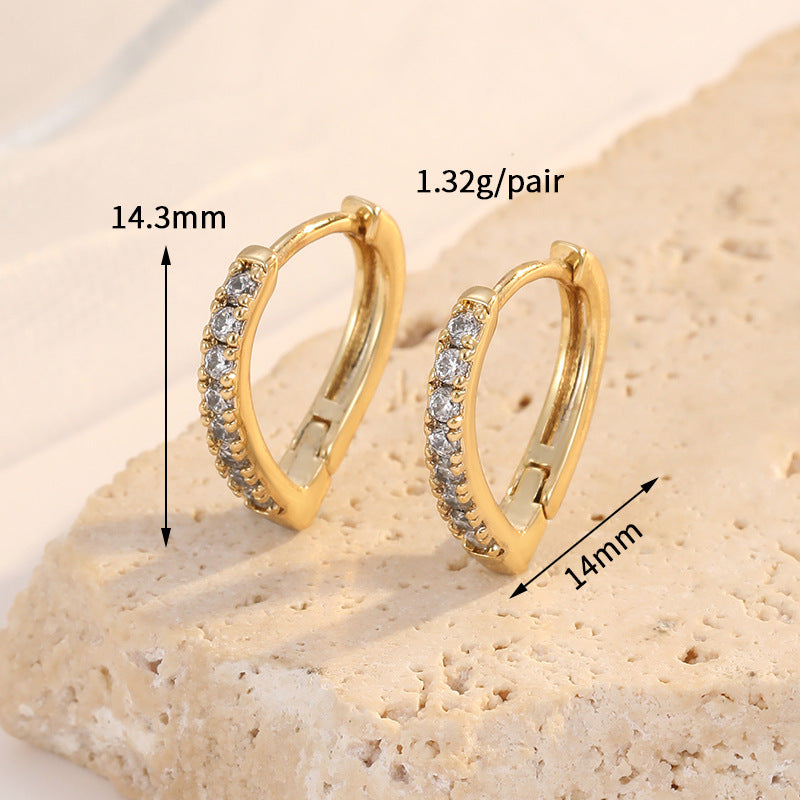 Affordable Luxury Style Fashion Zircon Earrings Women