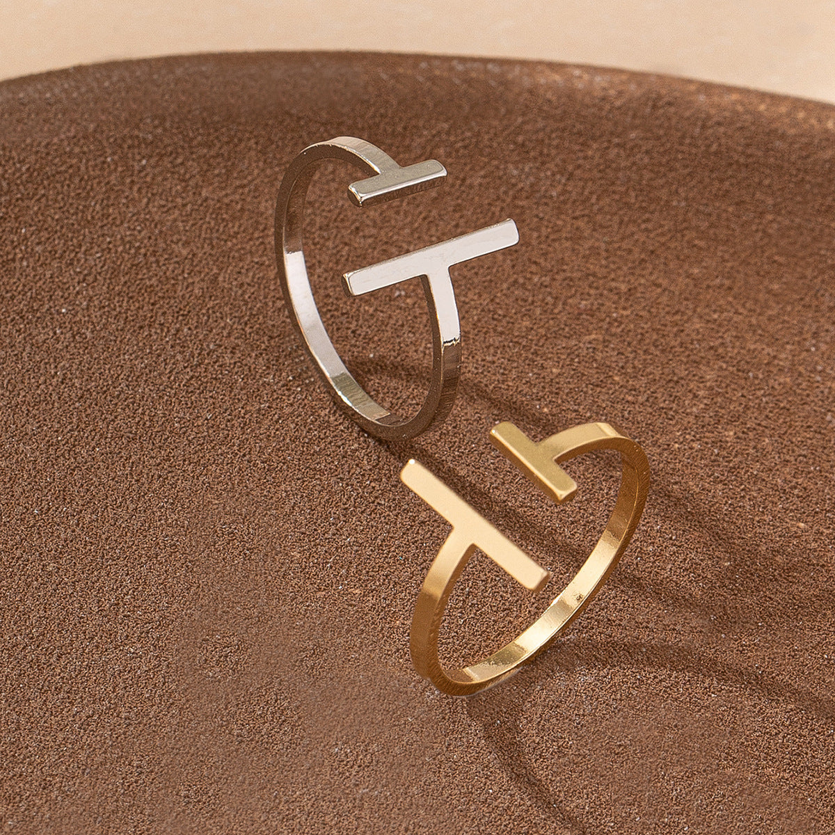 T-shaped Ring Stylish And Simple Personality Elegant Design All-match