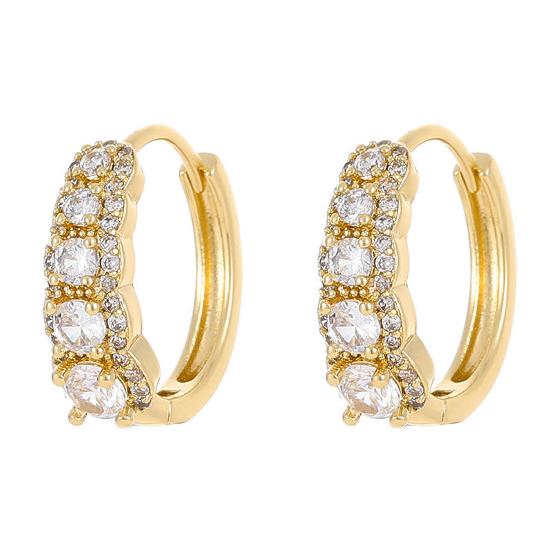 Affordable Luxury Style Fashion Zircon Earrings Women