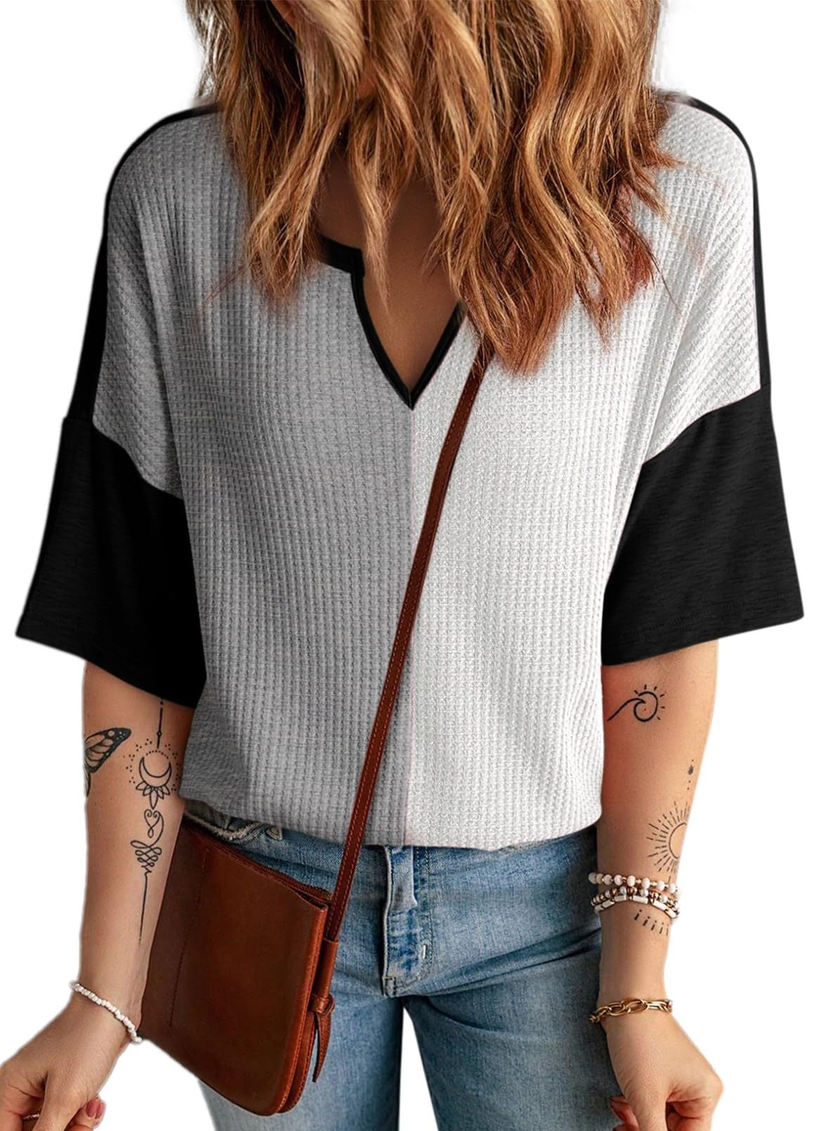 Women's Summer Top Half Sleeve Fluffy Shirt