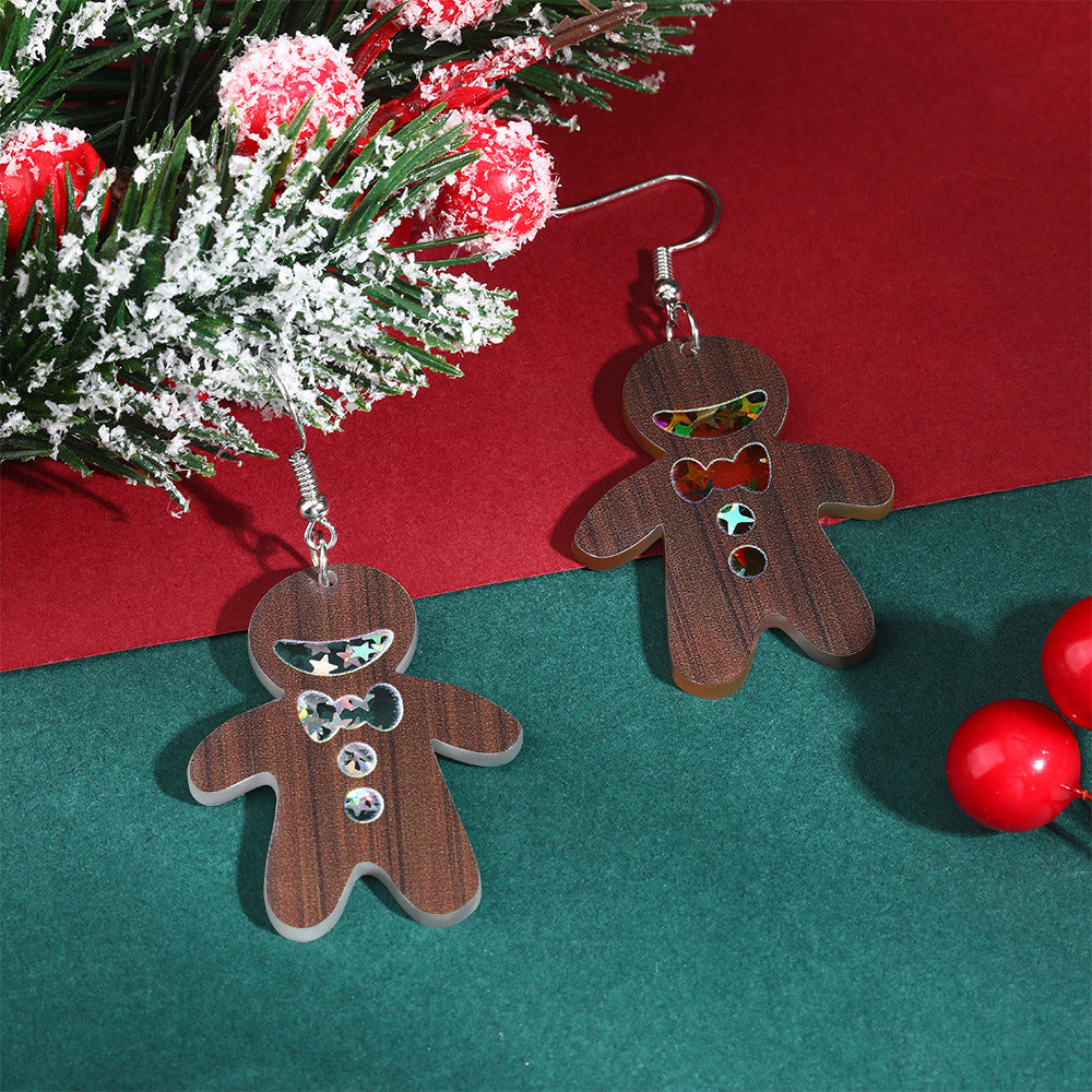 Eco-friendly Acrylic Earrings Christmas XINGX