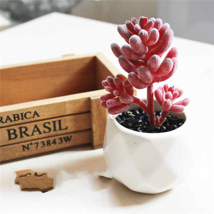 Artificial Succulent Bonsai Creative Ornaments for Home Table Garden Decoration Artificial Plants with Pot