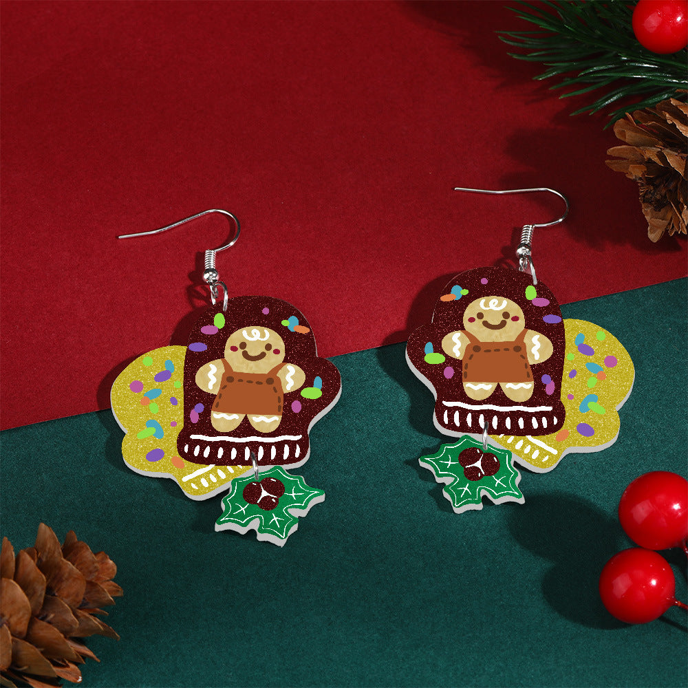 Eco-friendly Acrylic Earrings Christmas XINGX