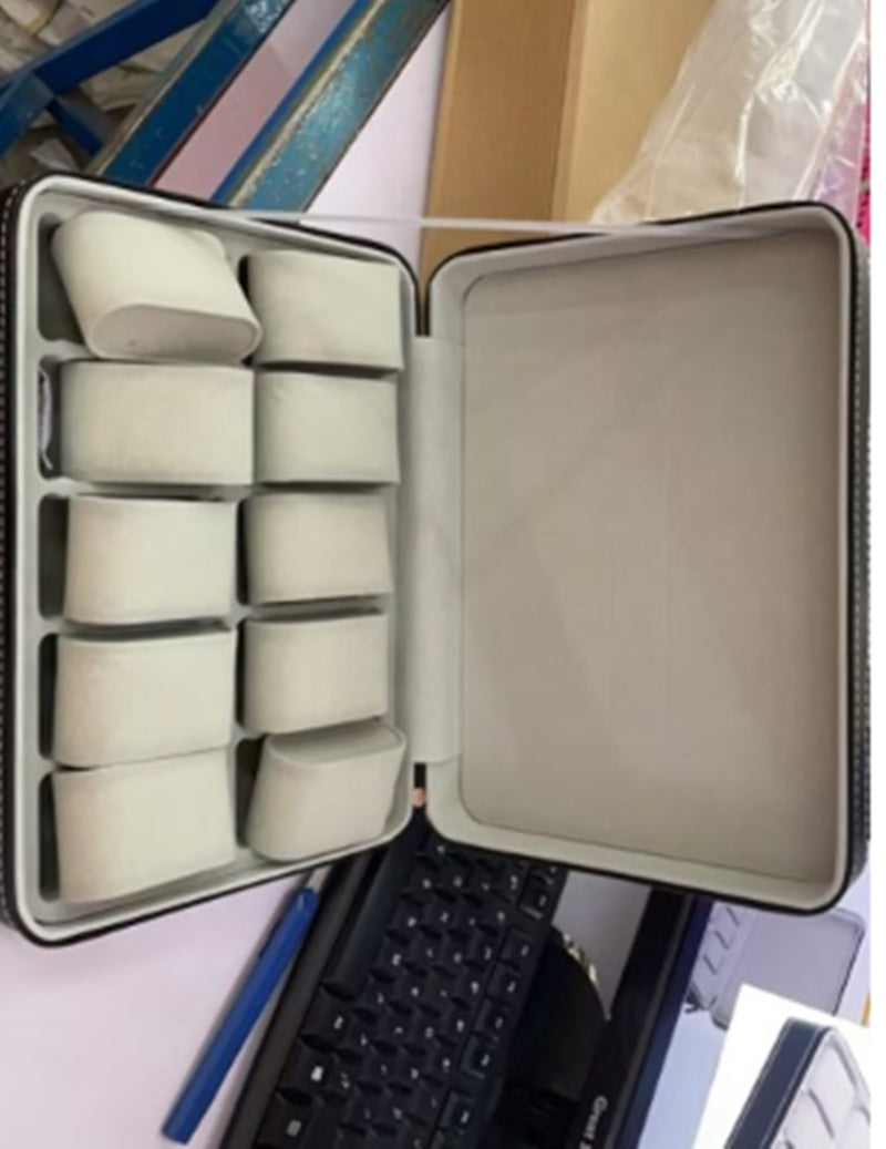 10 grid PU leather watch storage box