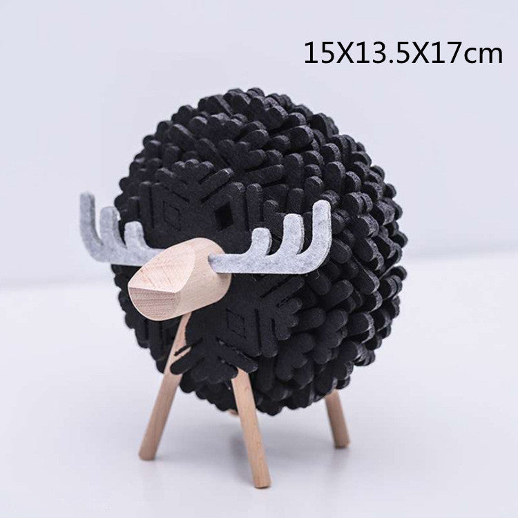Sheep Elk Anti-Skid Absorbent Insulation Tea Ceremony Felt Coaster Japanese Style Creative Home Office