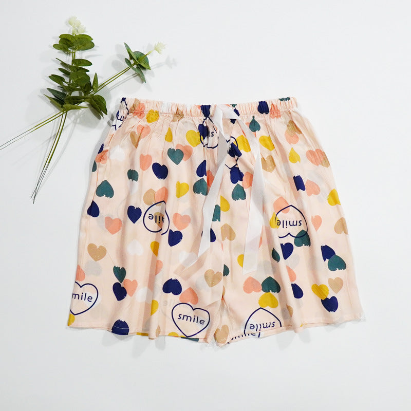 Women's Cotton Silk Shorts Plus Size Homewear Beach Pants