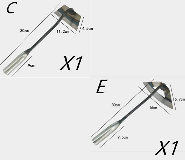 All-manganese Steel Gardening Hand-held Hoe All-steel Hardened Hollow Hoe