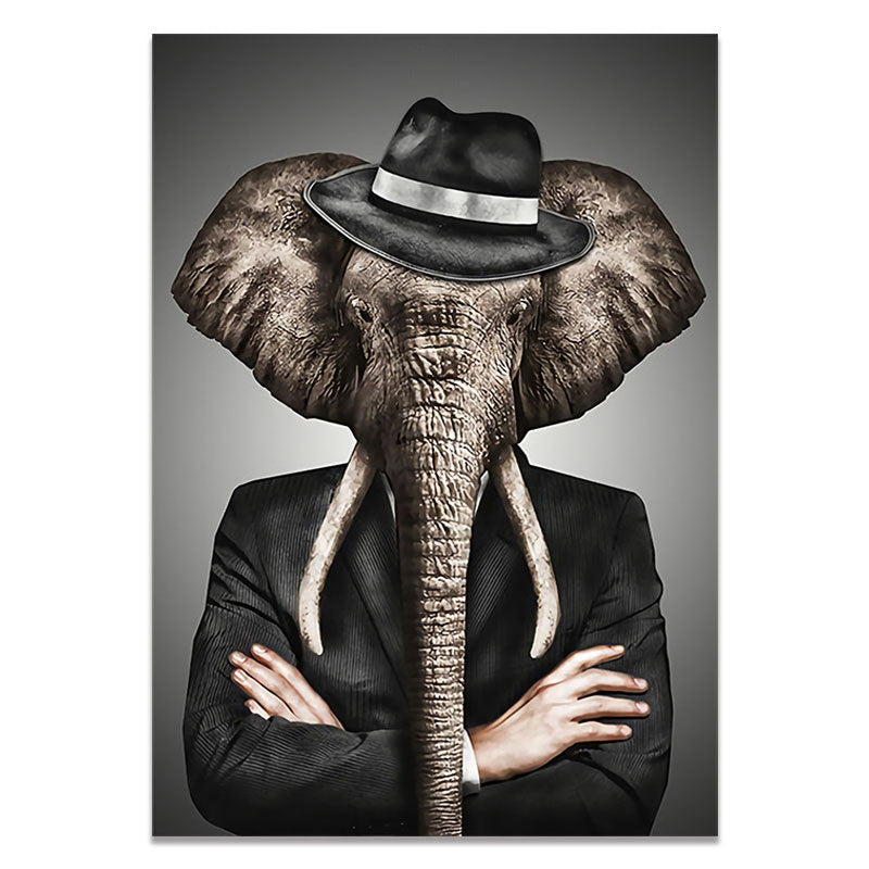 Printed Canvas Painting For Home Decor Creative Elephant Lion Or Zebra