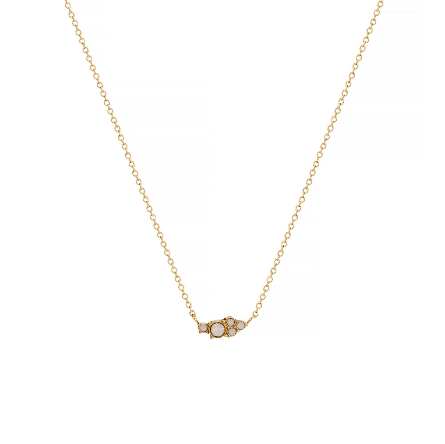 Twelve Birthstone Necklace Women's Simple Color Gem Necklace