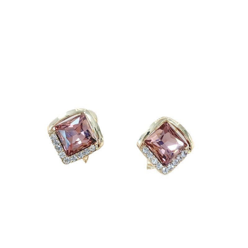 Diamond PurpleDiamond Crystal Stud Earrings Small