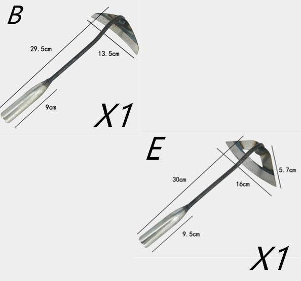 All-manganese Steel Gardening Hand-held Hoe All-steel Hardened Hollow Hoe