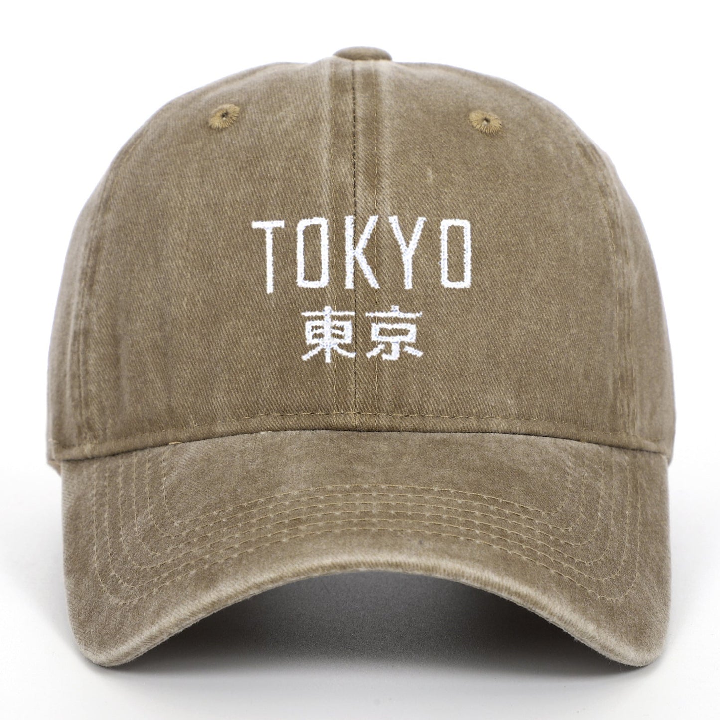 New Retro Washed Simple Tokyo Letters Hat
