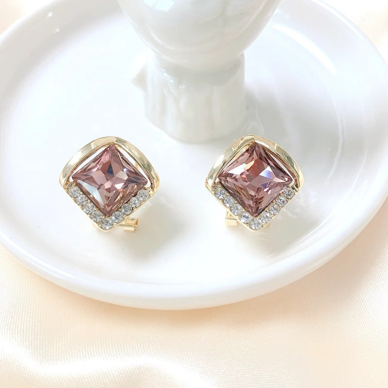 Diamond PurpleDiamond Crystal Stud Earrings Small