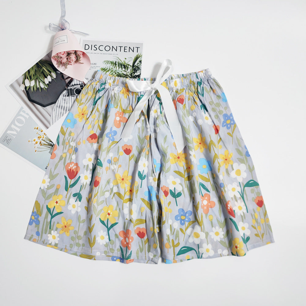 Women's Cotton Silk Shorts Plus Size Homewear Beach Pants