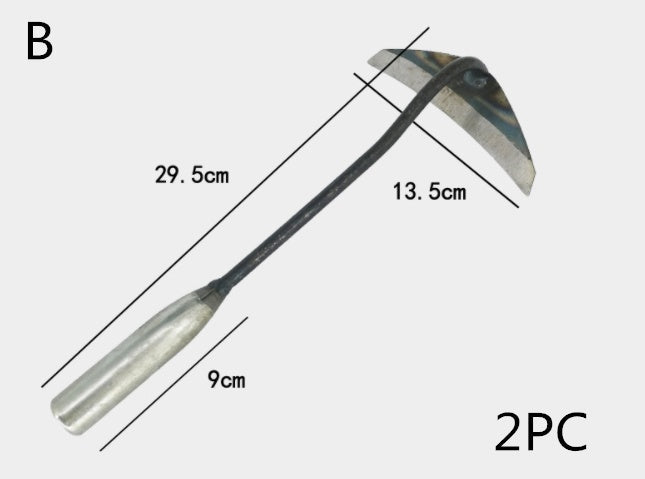 All-manganese Steel Gardening Hand-held Hoe All-steel Hardened Hollow Hoe