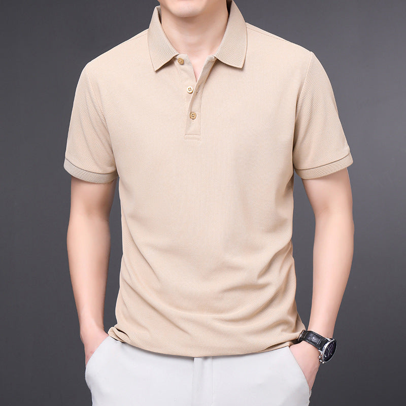 Men's Lapel Short Sleeve Business Half Sleeve