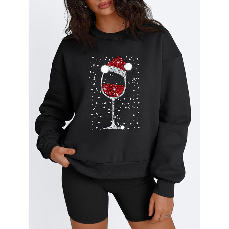 Women's Long-sleeved Round Neck Printed Christmas Sweater