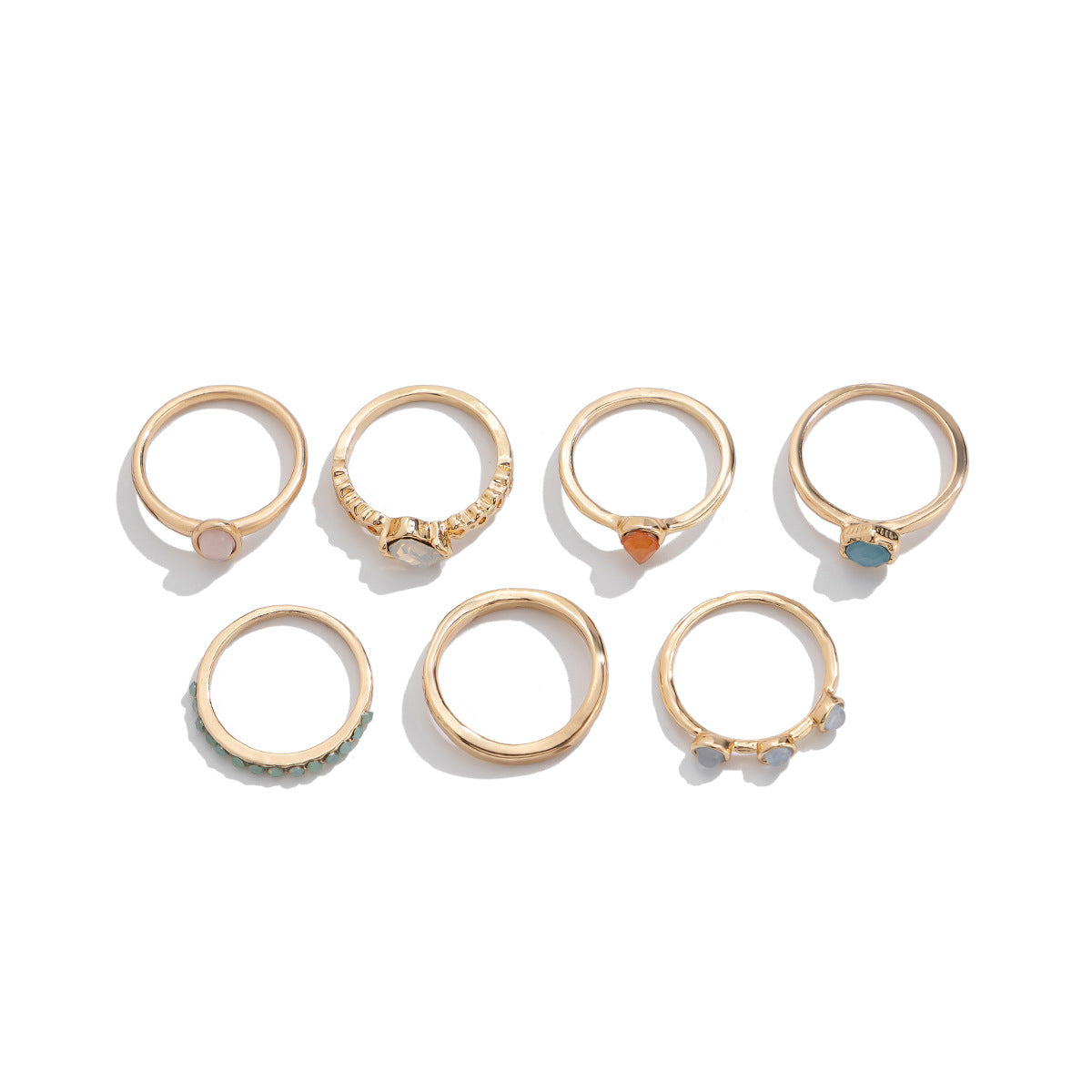 Cold Inlaid Gem Irregular Ring