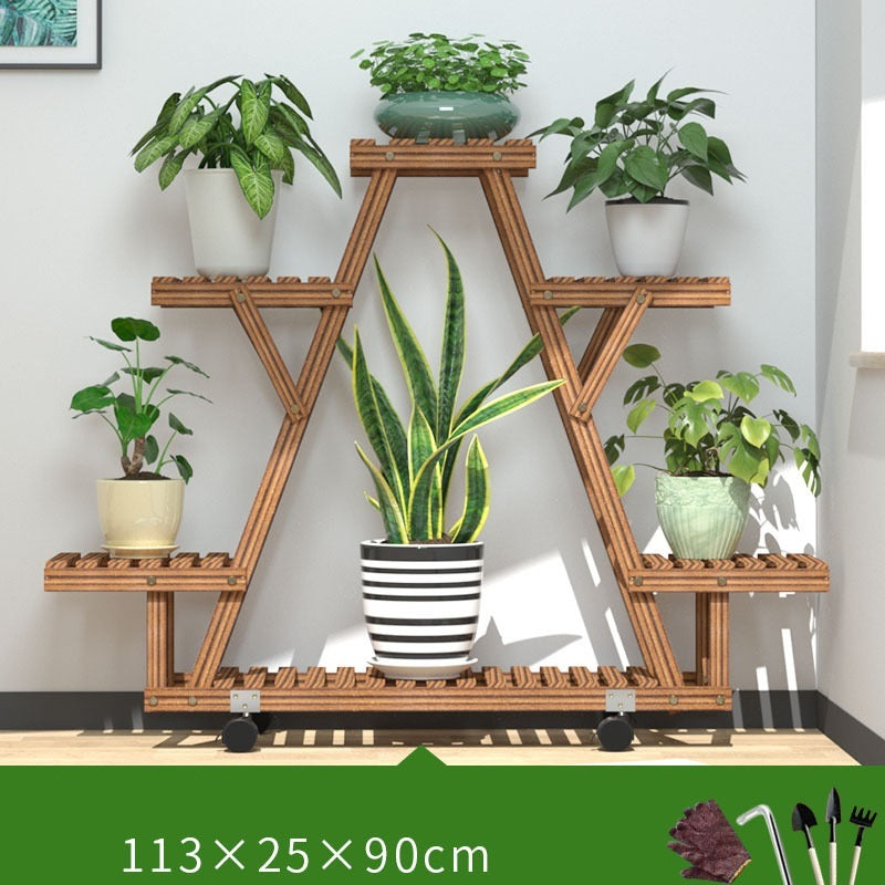 Anti-corrosion Multi-layer Indoor And Outdoor Garden Balcony Rack Living Room Floor Green Radish Basin Frame Household