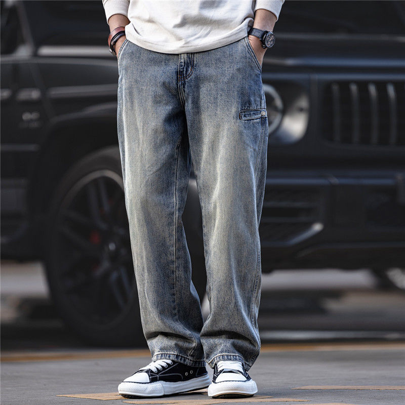Men's Retro Simple Casual Wide-leg Pants