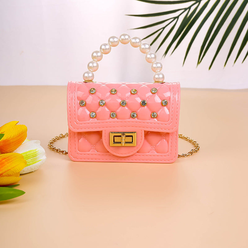 Women's Fashion Pearl Hand Shoulder Messenger Bag