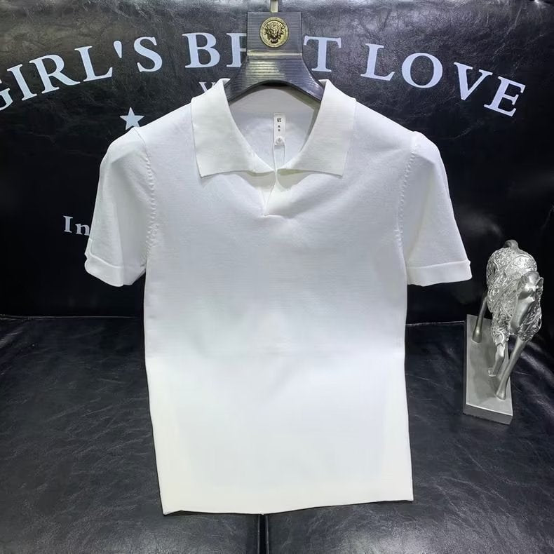 Pure Color Japanese Short Sleeve Men