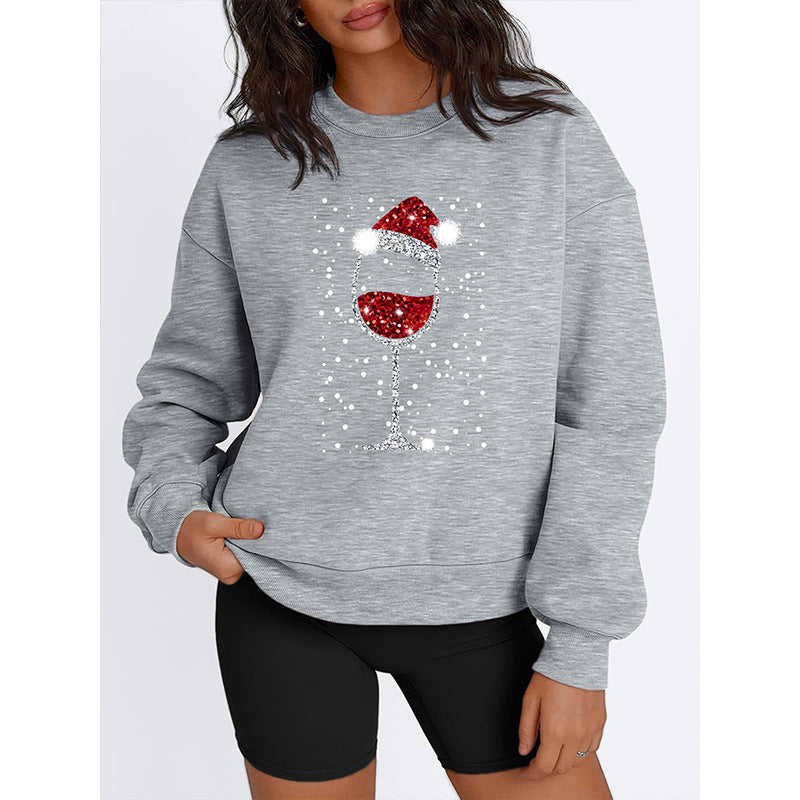 Women's Long-sleeved Round Neck Printed Christmas Sweater