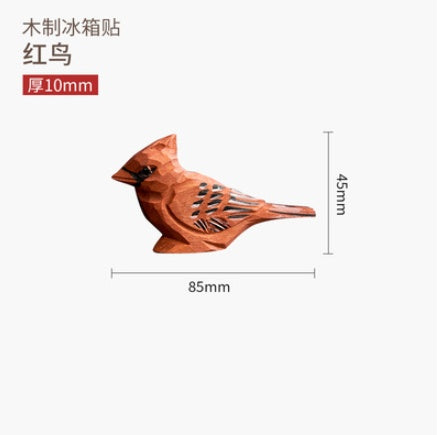 Pure Handmade Wood Carving Fat Bird Chirping